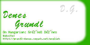 denes grundl business card